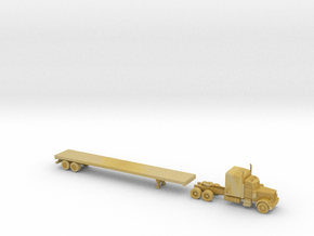 Peterbilt 379 with Flatbed - 1:200scale in Tan Fine Detail Plastic