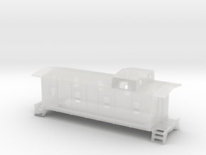 Illinois Central Caboose - HOscale in Clear Ultra Fine Detail Plastic