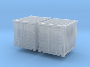 10ft Shipping Container (x2) 1/160 in Clear Ultra Fine Detail Plastic