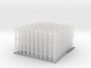 Stanchions - set of 100 - 1:144scale in Clear Ultra Fine Detail Plastic