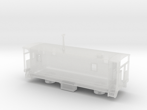 Wabash Transfer Caboose - Nscale in Clear Ultra Fine Detail Plastic