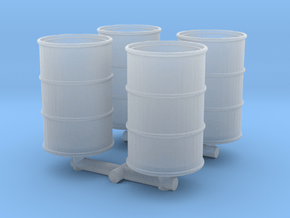 Oil Barrel (open) (x4) 1/64 in Clear Ultra Fine Detail Plastic