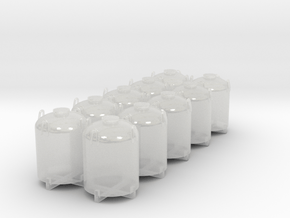 Cement Container - Set of 10 - Nscale in Clear Ultra Fine Detail Plastic