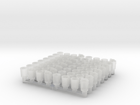 Metal Trash Can Set - Zscale in Clear Ultra Fine Detail Plastic