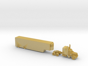 Peterbilt 379 with Car Carrier - 1:500scale in Tan Fine Detail Plastic