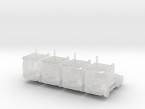 Kenworth Cabover - Set of 4 - 1:500scale in Clear Ultra Fine Detail Plastic