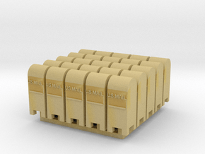 USPO Mail Relay Box - set of 25 - Zscale in Tan Fine Detail Plastic