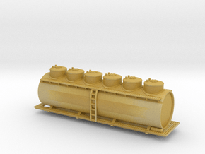 Six Dome Tank Car - Nscale in Tan Fine Detail Plastic