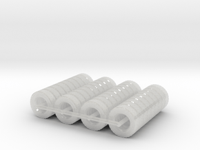 Bumper Tires - Set of 36 - Nscale in Clear Ultra Fine Detail Plastic