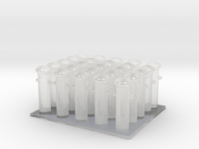 Bollard II - set of 25 - Nscale in Clear Ultra Fine Detail Plastic