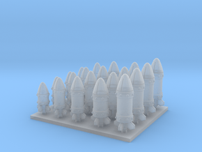Space Orks Assorted Missles Type 01 in Clear Ultra Fine Detail Plastic