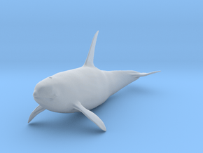 Killer Whale 1:48 Swimming Male in Clear Ultra Fine Detail Plastic