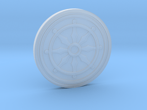 Dharma Wheel Coin in Clear Ultra Fine Detail Plastic