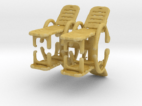 Deck Chair (x4) 1/64 in Tan Fine Detail Plastic