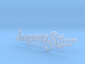 Looping Star Sign  in Clear Ultra Fine Detail Plastic