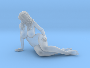 1/15 scale nude beach girl posing figure E in Clear Ultra Fine Detail Plastic