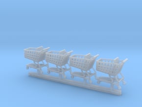 Shopping cart in 1:76 scale. in Clear Ultra Fine Detail Plastic
