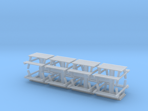 Park Picnic Bench (x8) 1/160 in Clear Ultra Fine Detail Plastic
