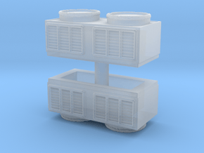 Rooftop Air Conditioning Unit (x2) 1/87 in Clear Ultra Fine Detail Plastic
