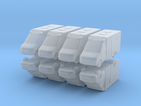 Sprinter Ambulance (x8) 1/500 in Clear Ultra Fine Detail Plastic