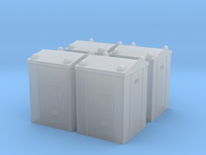 Railway Relay Cabinet (x4) 1/220 in Clear Ultra Fine Detail Plastic