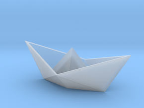 Origami boat in Clear Ultra Fine Detail Plastic