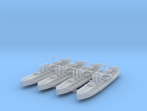 1/1250  Sachsen Class Ironclad x4 in Clear Ultra Fine Detail Plastic