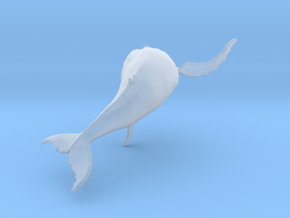 Humpback Whale 1:350 Breaching Male in Clear Ultra Fine Detail Plastic