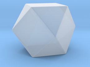 Cuboctahedron - 1 Inch - Rounded V2 in Clear Ultra Fine Detail Plastic