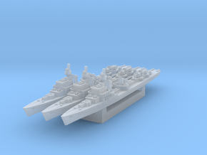 Z-23 Destroyer x3 (Axis & Allies) in Clear Ultra Fine Detail Plastic