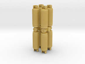 Gas Cylinder Tank (x8) 1/72 in Tan Fine Detail Plastic