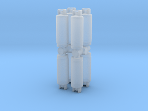 Gas Cylinder Tank (x8) 1/72 in Clear Ultra Fine Detail Plastic