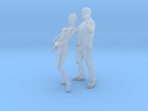 Printle CT Couple 1836 - 1/87 - wob in Clear Ultra Fine Detail Plastic