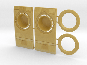 Washer & Dryer Set 01. 1:12 Scale  in Tan Fine Detail Plastic