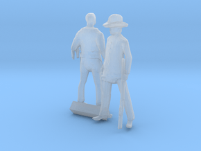 HO Scale Old West Figures in Clear Ultra Fine Detail Plastic