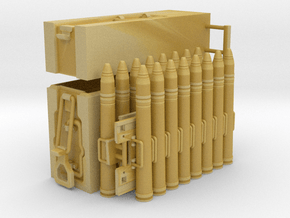 1/16th scale 3,7cm Flak Ammo Canister and projecti in Tan Fine Detail Plastic
