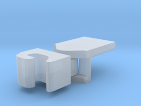 Building Block Knuckle Coupler in Clear Ultra Fine Detail Plastic