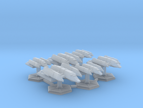 7000 Scale Carnivon Fleet Core Collection SRZ in Clear Ultra Fine Detail Plastic