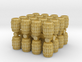 Wooden Barrel (x32) 1/160 in Tan Fine Detail Plastic
