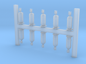 Oxygen Bottles 1/32 in Clear Ultra Fine Detail Plastic