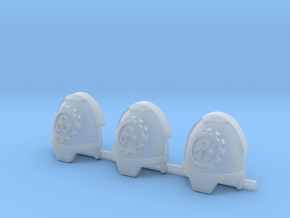 Steel Handed Warriors 3rd clan Gravus pads x3 #2 R in Clear Ultra Fine Detail Plastic