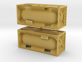 20ft Tank Container (x2) 1/285 in Tan Fine Detail Plastic