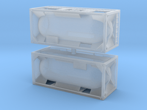 20ft Tank Container (x2) 1/285 in Clear Ultra Fine Detail Plastic