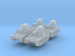 Praga R1 Tank (x4) 1/285 in Clear Ultra Fine Detail Plastic