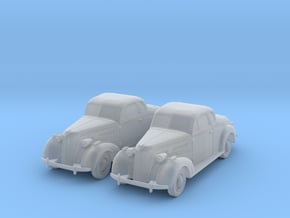 1937 Chevy (2) N scale vehicles in Tan Fine Detail Plastic