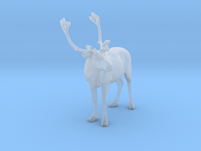 Reindeer 1:48 Standing Male 3 in Clear Ultra Fine Detail Plastic