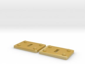 G Scale Truck Coupling Plates in Tan Fine Detail Plastic