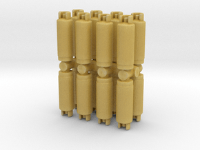 Gas Cylinder Tank (x16) 1/87 in Tan Fine Detail Plastic