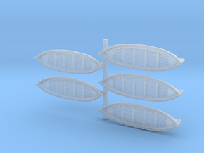 1-350 Scale 28ft Life Boats in Clear Ultra Fine Detail Plastic