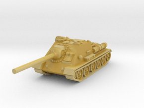 SU-100 tank 1/144 in Tan Fine Detail Plastic